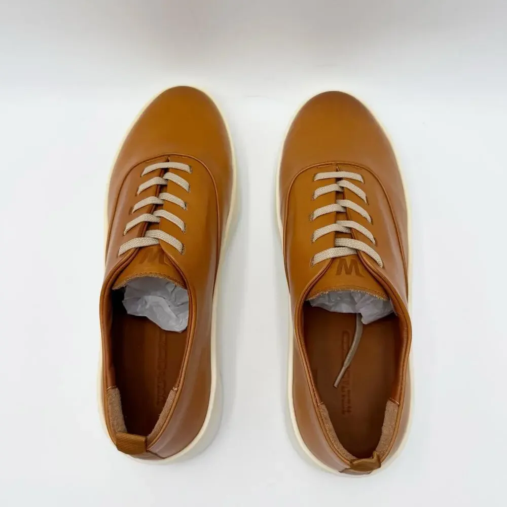 Wolf & Shepherd Cruise Lace Up Sneakers Mens 4.5 Womens 6 Tan Nubuck NIB
